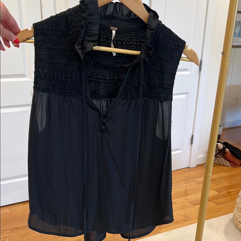 Free People Black Boho Tank